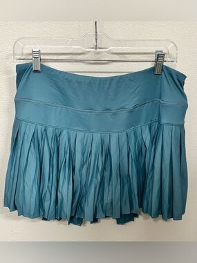 NWT Halara Mid Rise 2-in-1 Side Pocket Pleated Skort Teal XL Tennis Pickleball